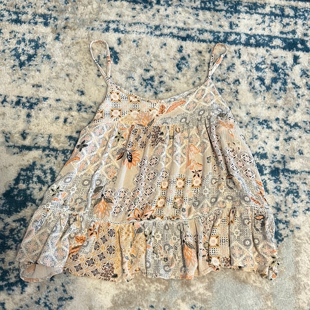 Boho tank top. Size small